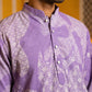Printed Cotton Blend Kurta with Korean Pants ( 65KP PJ11W 5624Purple )