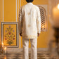 Cotton Blend Printed & Thread Work Kurta with Korean Pants ( 65KP PJ11B 5625White )