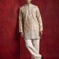 Silk Blend Embroidered Kurta with Korean Pants ( 65KP PJ11W 5626Beige )
