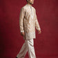 Silk Blend Embroidered Kurta with Korean Pants ( 65KP PJ11W 5626Beige )