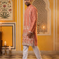 Floral Embroidered Kurta with Korean Pants ( 65KP 5628Peach )