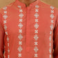 Floral Embroidered Kurta with Korean Pants ( 65KP PJ11W E 5628 Peach )