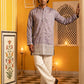 Floral Embroidered Kurta with Korean Pants ( 65KP PJ11W 5629Purple )