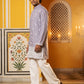 Floral Embroidered Kurta with Korean Pants ( 65KP PJ11W 5629Purple )