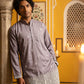 Floral Embroidered Kurta with Korean Pants ( 65KP PJ11W 5629Purple )