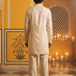 Floral Embroidered Kurta with Korean Pants ( 65KP PJ11W 5629White )