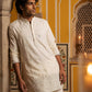 Floral Embroidered Kurta with Korean Pants ( 65KP PJ11W 5629White )