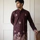 Silk Blend Embroidered & Sequin Kurta for Men ( 65KO 5644 Wine )