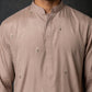 Silk Blend Embroidered Kurta for Men ( 65KO 5645 Brown )
