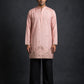 Silk Blend Embroidered Kurta for Men ( 65KO 5645 Peach )