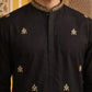 Men’s Classic Kurta Set with Rich Hemline Embroidery ( 65KP B-P 5531Black )