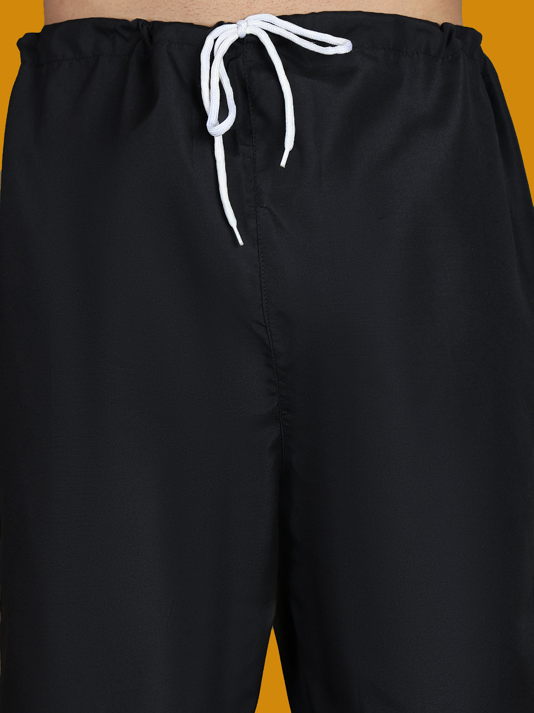 Men’s Classic Kurta Set with Rich Hemline Embroidery ( 65KP B-P 5531Black )