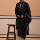 Silk Blend Embroidered Kurta Pyjama Set (65KP D-PJ11W 5355 Black )