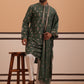 Silk Blend Embroidered Kurta Pyjama Set ( 65KP D-PJ11W 5355 D-PJ11W 5355Olive )