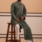 Silk Blend Embroidered Kurta Pyjama Set ( 65KP D-PJ11W 5355 D-PJ11W 5355Olive )