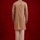 Silk Blend Kurta & Korean Pants with Embroidered Dupatta ( 65KP D-P11W 5375Beige )