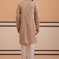 Silk Blend Kurta Set with Matching Embroidered Dupatta (65KP D-PJ11W 5375 Beige )