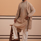 Silk Blend Kurta Set with Matching Embroidered Dupatta (65KP D-PJ11W 5375 Beige )