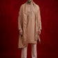 Silk Blend Kurta & Korean Pants with Embroidered Dupatta ( 65KP D-P11W 5375Beige )