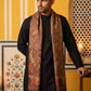 Men Silk Blend Solid Kurta Set with Paisley Printed Dupatta ( 65KP DM-M2 5586Black ) [FF] [WAISTCOAT]