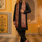 Men Silk Blend Solid Kurta Set with Paisley Printed Dupatta ( 65KP DM-M2 5586Black ) [FF] [WAISTCOAT]