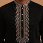 Silk Blend Kurta Set with Matching Embroidered Dupatta (65KP D 5375 Black ) [FF] [A-1-4]