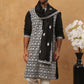 Silk Blend Embroidered Kurta Pyjama Dupatta Set (65KP D 5438 Black ) [FF] [P-14]