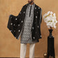 Silk Blend Embroidered Kurta Pyjama Dupatta Set (65KP D 5438 Black ) [FF] [P-14]