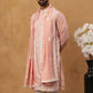 Silk Blend Embroidered Kurta Pyjama Dupatta Set (65KP D 5438 Peach ) [FF] [P-14]