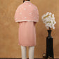 Silk Blend Embroidered Kurta Pyjama Dupatta Set (65KP D 5438 Peach ) [FF] [P-14]