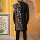 Embroidered Cotton Blend Kurta Pyjama & Dupatta Set ( 65KP B-P D 5513Black )