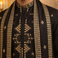 Men’s Embroidered Kurta Pyjama with Dupatta Set ( 65KP P D 5540Black )