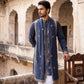 Men’s Embroidered Kurta Pyjama with Dupatta Set ( 65KP P D 5540Navy )