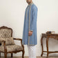 Men’s Traditional Thread Embroidered Kurta Set & Dupatta ( 65KP D 5549Blue )