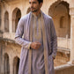 Men’s Traditional Thread Embroidered Kurta Set & Dupatta ( 65KP D 5549Purple )