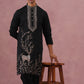 Men Ethnic Embroidered Kurta Set (65KP PJ11B 5342 Black )