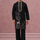Men Ethnic Embroidered Kurta Set (65KP PJ11B 5342 Black )