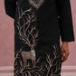 Men Ethnic Embroidered Kurta Set (65KP PJ11B 5342 Black )