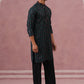 Silk Blend Embroidered Kurta Pyjama Set for Men ( 65KP PJ11B 5372 PJ11B 5372Olive )