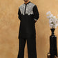Silk Blend Embroidered Kurta Pyjama Set ( 65KP PJ11B 5465Black )