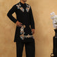 Japanese Imported Fabric Embroidered Kurta Set ( 65KP PJ11B 5499Black )