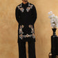 Japanese Imported Fabric Embroidered Kurta Set ( 65KP PJ11B 5499Black )