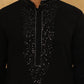Japanese Imported Embroidered Kurta Set ( 65KP PJ11B 5502Black )