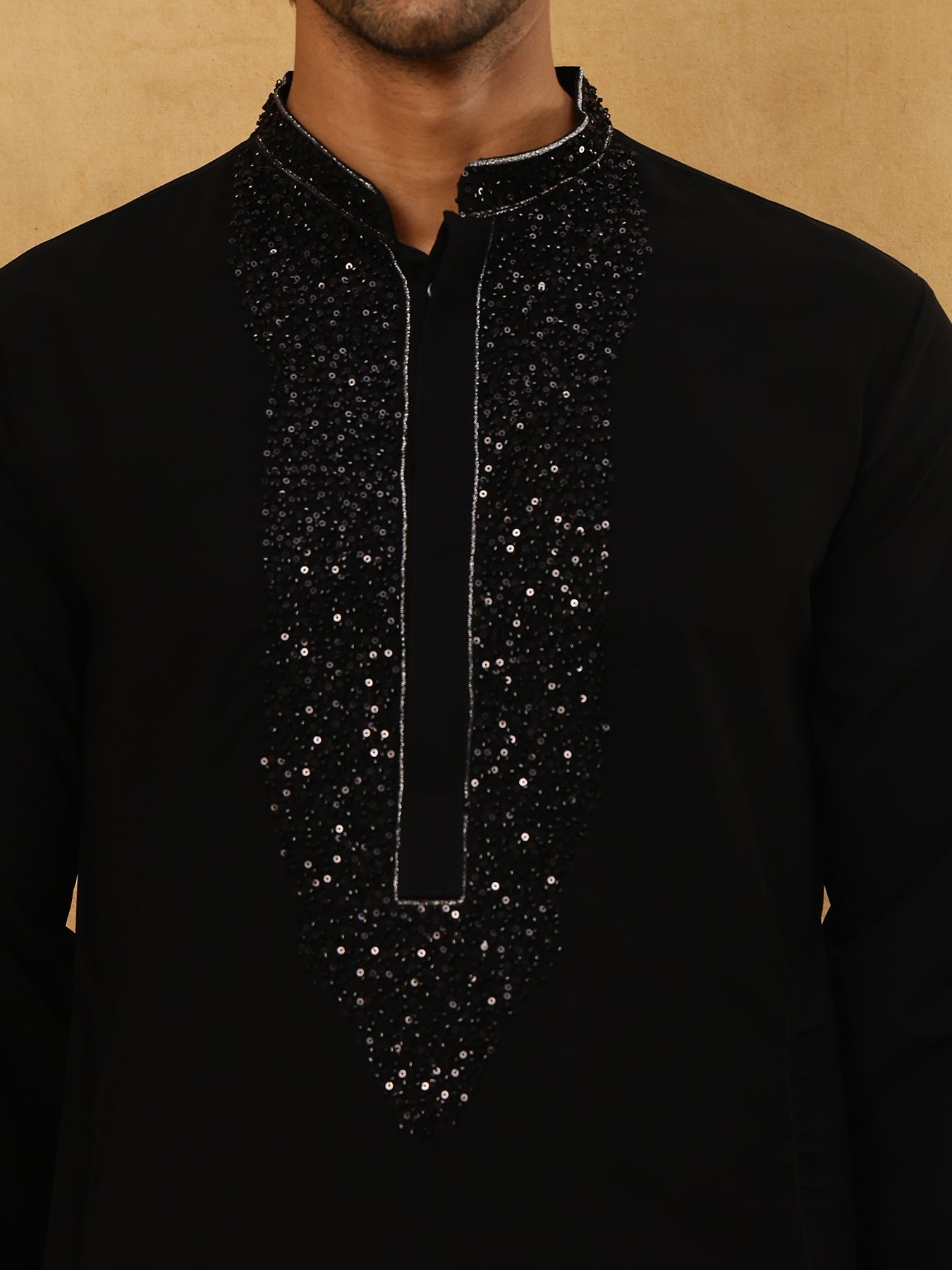 Japanese Imported Embroidered Kurta Set ( 65KP PJ11B 5502Black )