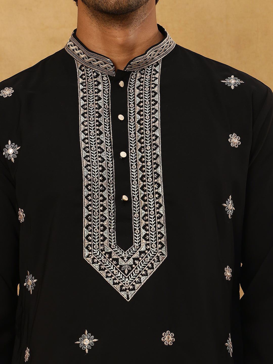 Luxury Japanese Imported Kurta Set for Men ( 65KP PJ11B 5503Black )