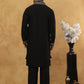 Embroidered Cotton Blend Kurta Pyjama & Dupatta Set ( 65KP PJ11B D 5513Black )