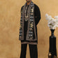 Embroidered Cotton Blend Kurta Pyjama & Dupatta Set ( 65KP PJ11B D 5513Black )