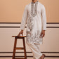 Men Ethnic Embroidered Kurta Set (65KP PJ11W 5342 White )