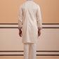 Floral Embroidered Silk Blend Kurta Set (65KP PJ11W 5356 White )