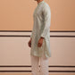 Men's Geometric Embroidered Kurta Set ( 65KP PJ11W 5358 PJ11W 5358Pista )